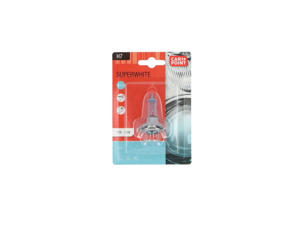Carpoint Superwhite Lampe de Voiture H7 12V 55W