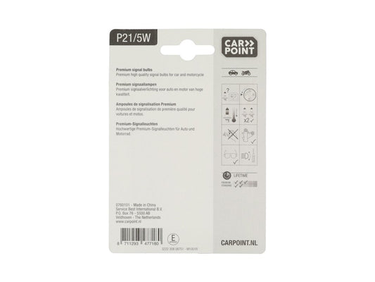 Carpoint Premium Lampes de Voiture P21/5W