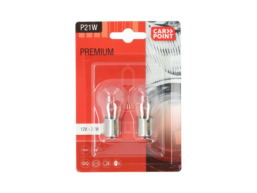 Carpoint Premium Lampes de Voiture 12V P21W 2 Pièces