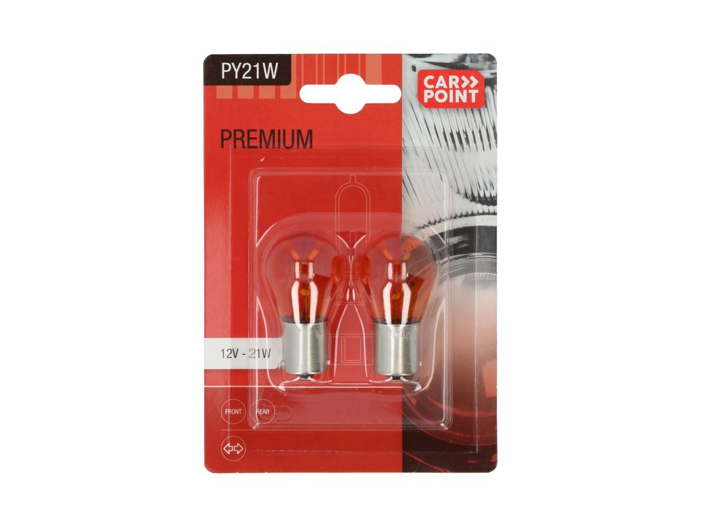 Carpoint Premium Lampes de Voiture 12V PY21W 2 Pièces