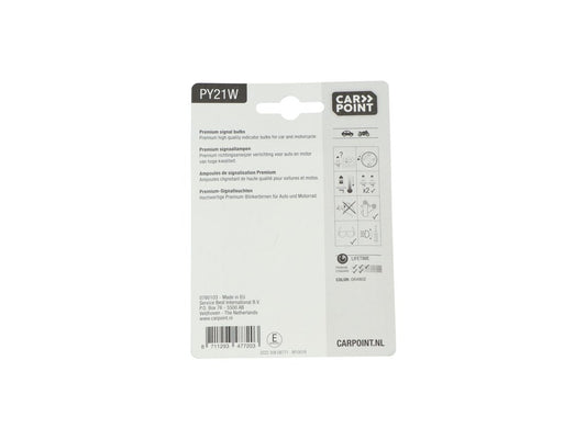 Carpoint Premium Lampes de Voiture 12V PY21W 2 Pièces