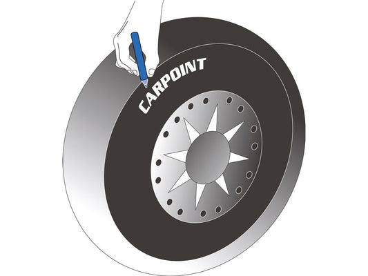 Carpoint Feutre pour pneus Blanc