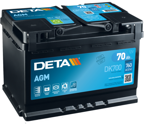Batterie DETA 70Ah 760A (DK700)