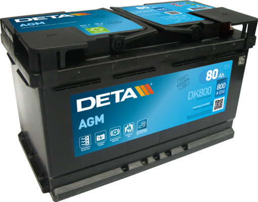 Batterie DETA 80Ah 800A (DK800)