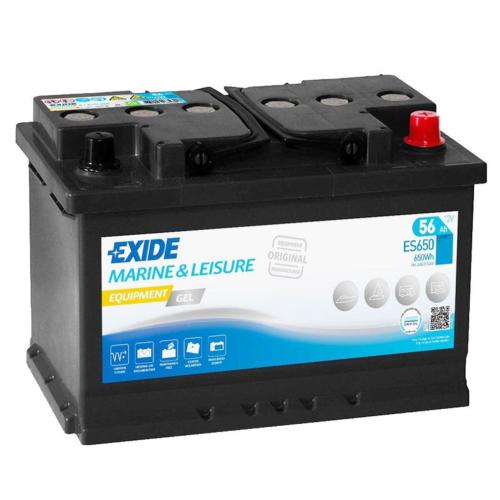 BATTERIE EXIDE GEL MARINE ES650 G60 12V 56AH