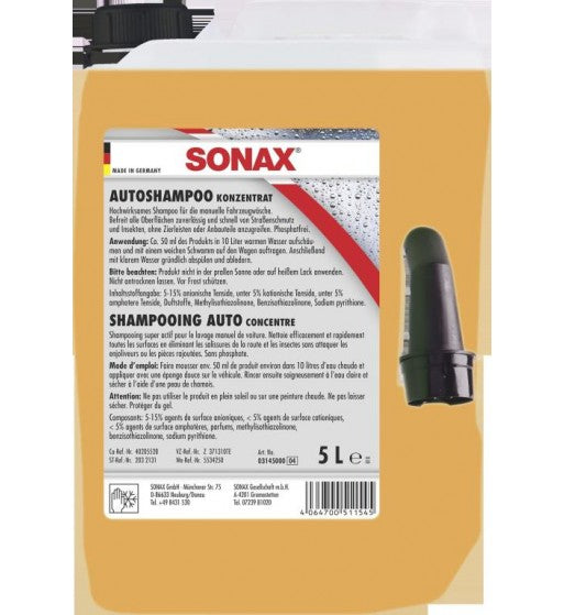 SONAX SHAMPOOING AUTO CONCENTRÉ 5L
