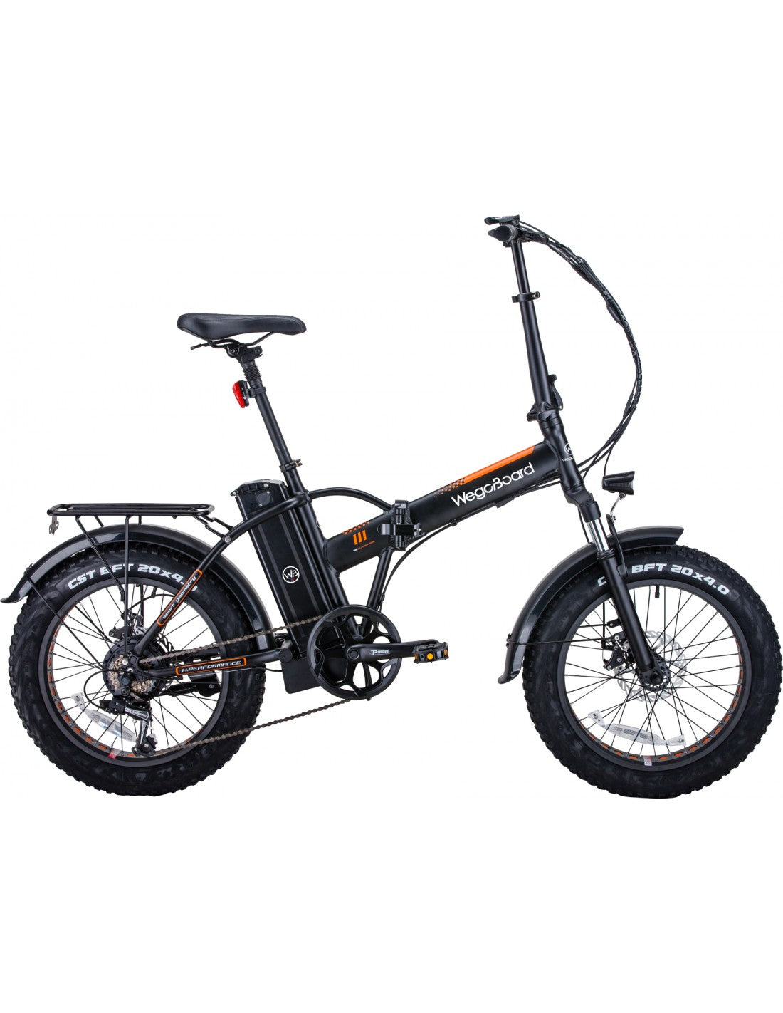 Velo electrique pliable SuperBike Noir/Orange