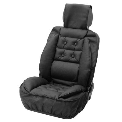 Carpoint Coussin d'assise avec support lombaire Noir