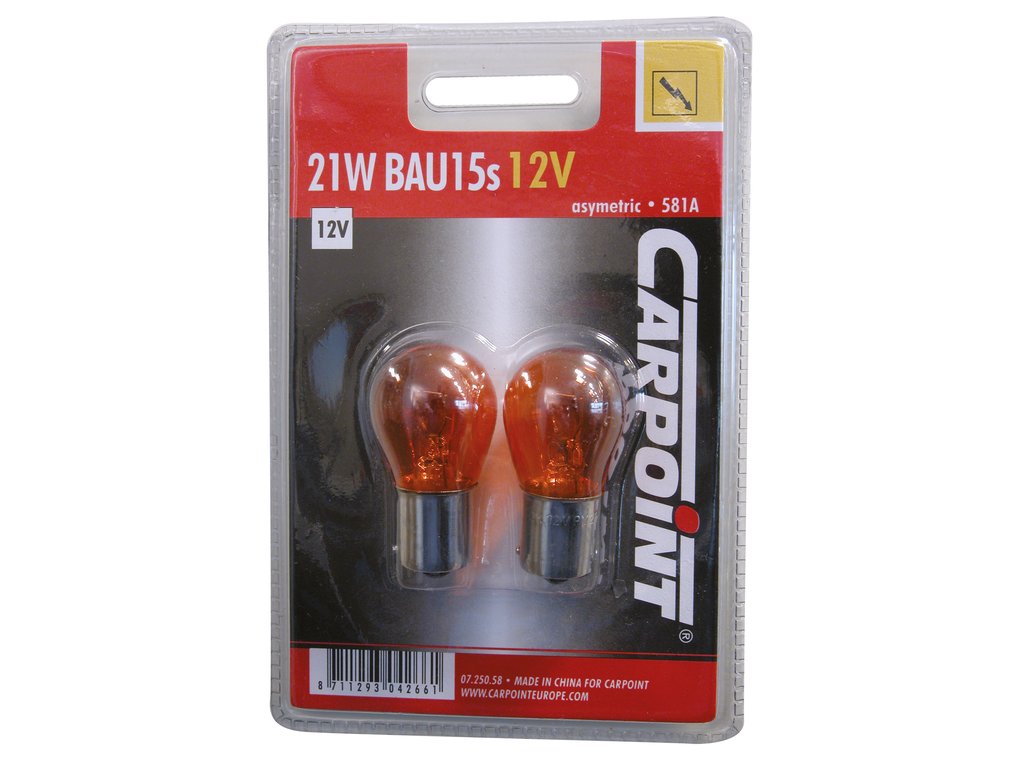 Outlet Carpoint Lampe PY21W BAU15s Orange Bls 2 Pièces