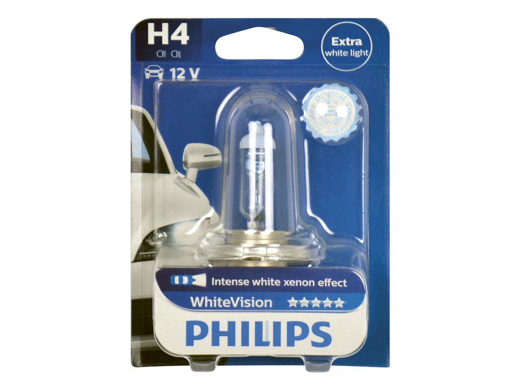 Philips 12342WHVB1 H4 White Vision
