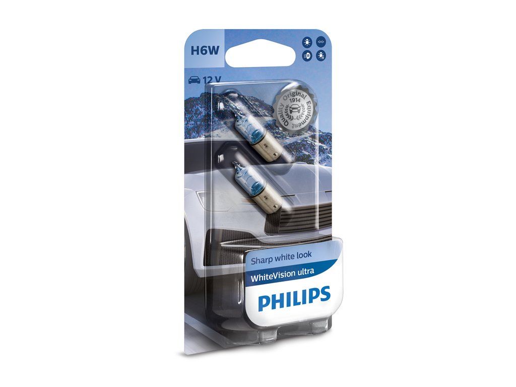 Philips 12036WVUB2 White Vision Ultra H6W 2 pièces
