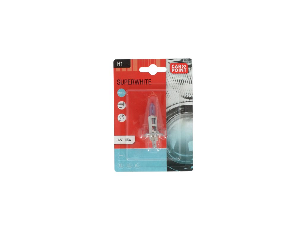 Carpoint Superwhite Lampe de Voiture H1 12V 55W