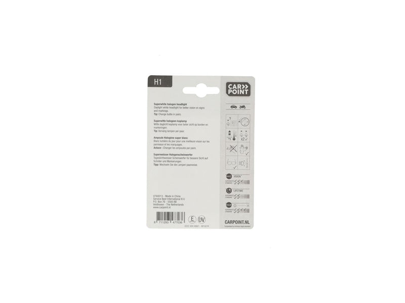 Carpoint Superwhite Lampe de Voiture H1 12V 55W