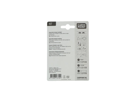 Carpoint Superwhite Lampe de Voiture H7 12V 55W