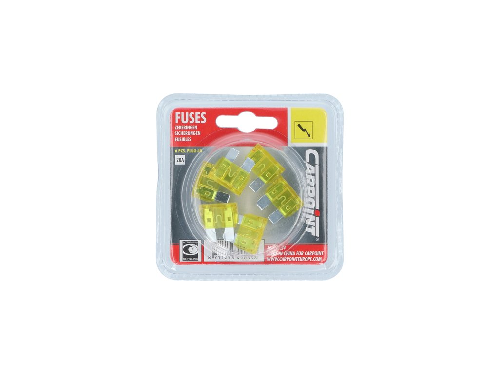 Carpoint Maxi fusibles 20A 6 pièces