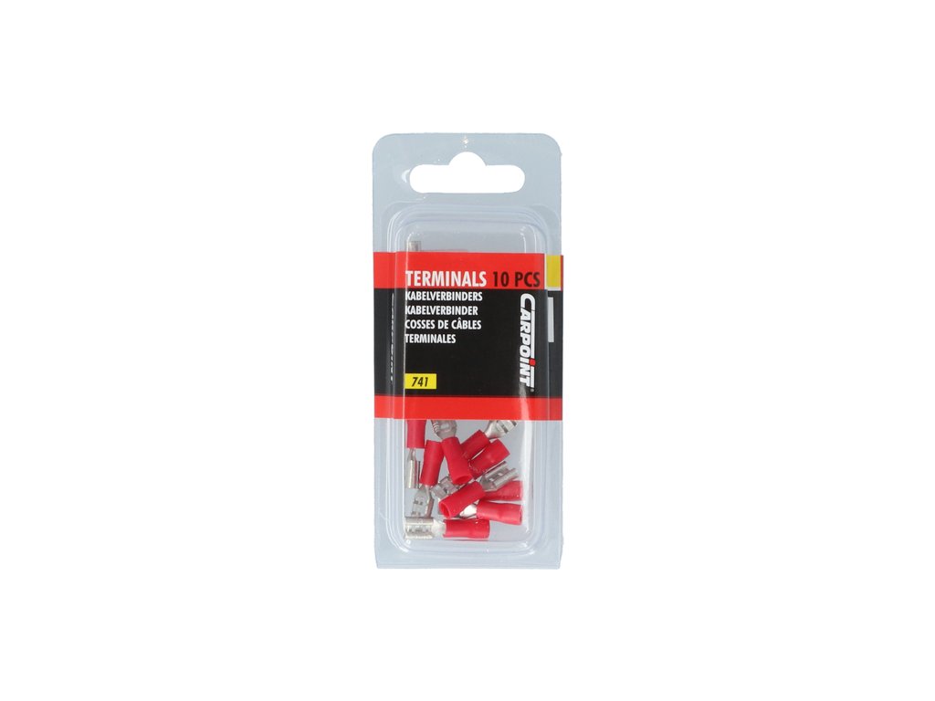 Carpoint Cosses Clip 741 rouges 48x05mm blister de 10 pièces