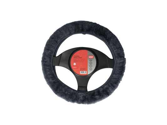 Carpoint Couvre-volant peau de mouton anthracite