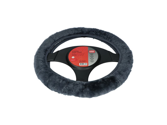 Carpoint Couvre-volant peau de mouton anthracite