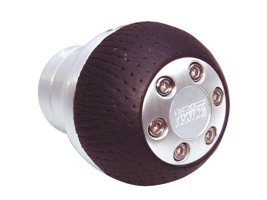 Pommeau de levier de vitesses rond alu/noir