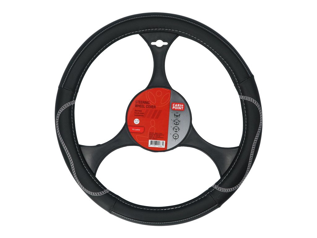 Couvre-volant Carpoint-PU noir/gris 37-39cm