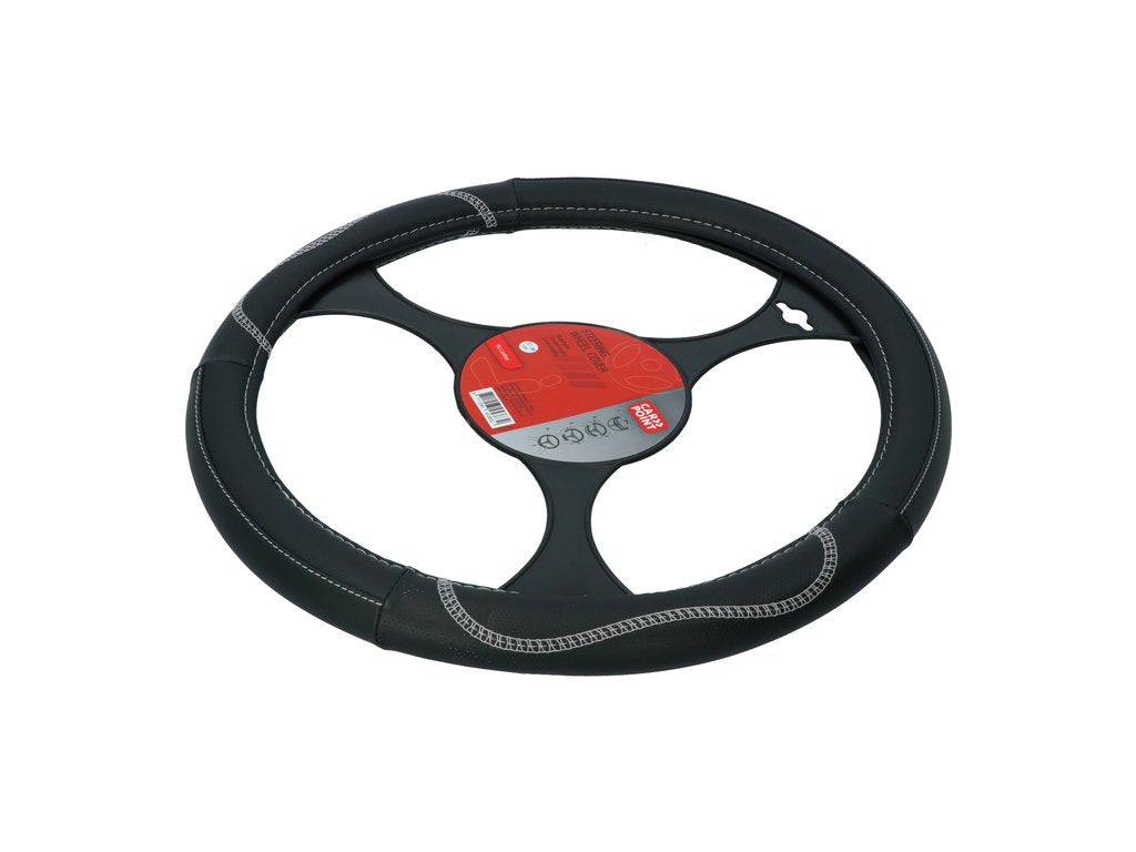 Couvre-volant Carpoint-PU noir/gris 37-39cm