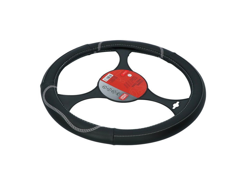 Couvre-volant Carpoint-PU noir/gris 37-39cm