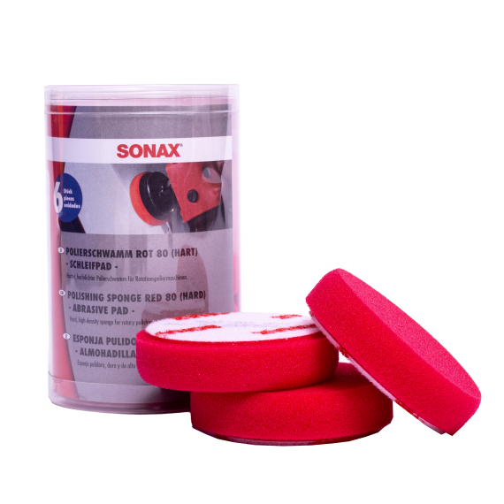 Pad De Polissage Rouge 80 (Dur) - Pack de 6