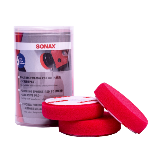 Pad De Polissage Rouge 80 (Dur) - Pack de 6