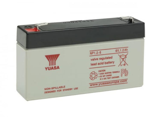 BATTERIE YUASA NP1,2-6 6V 1,2Ah