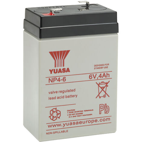 BATTERIE YUASA NP4-6 6V 4AH