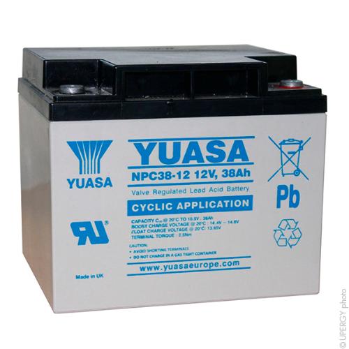 BATTERIE YUASA NPC38-12L 12V 38AH