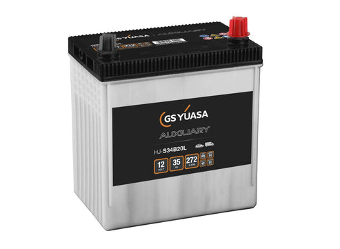 Batterie Auxiliaire YUASA 35Ah 272A HJ S34BR20L CADJEE BATTERIES batterie-auxiliaire-yuasa-35ah-272a-hj-s34br20l-cadjee-batteries