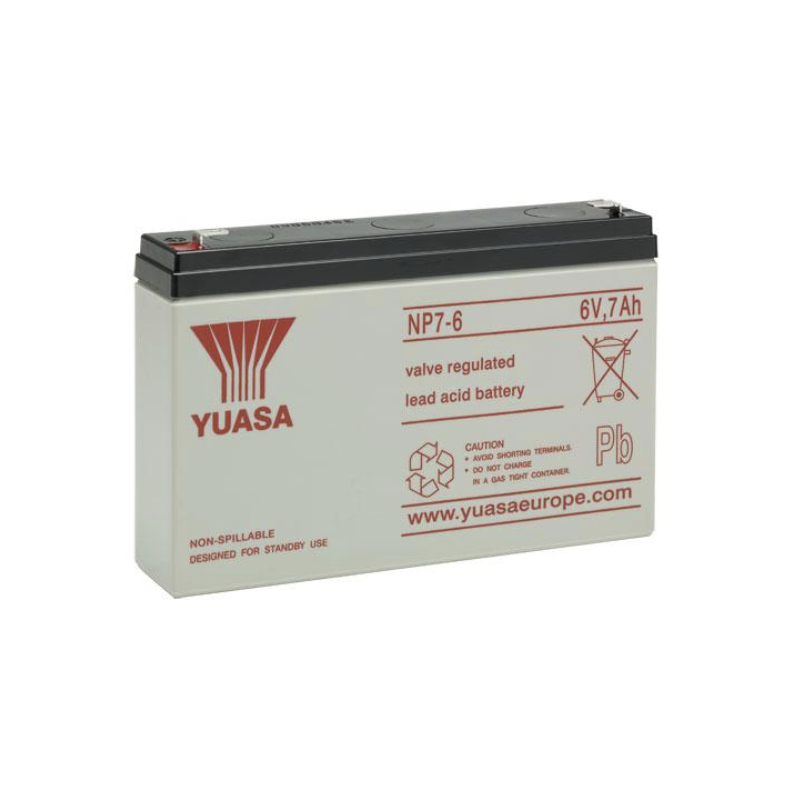 BATTERIE YUASA NP7-6 6V 7AH