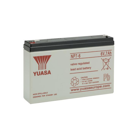 BATTERIE YUASA NP7-6 6V 7AH