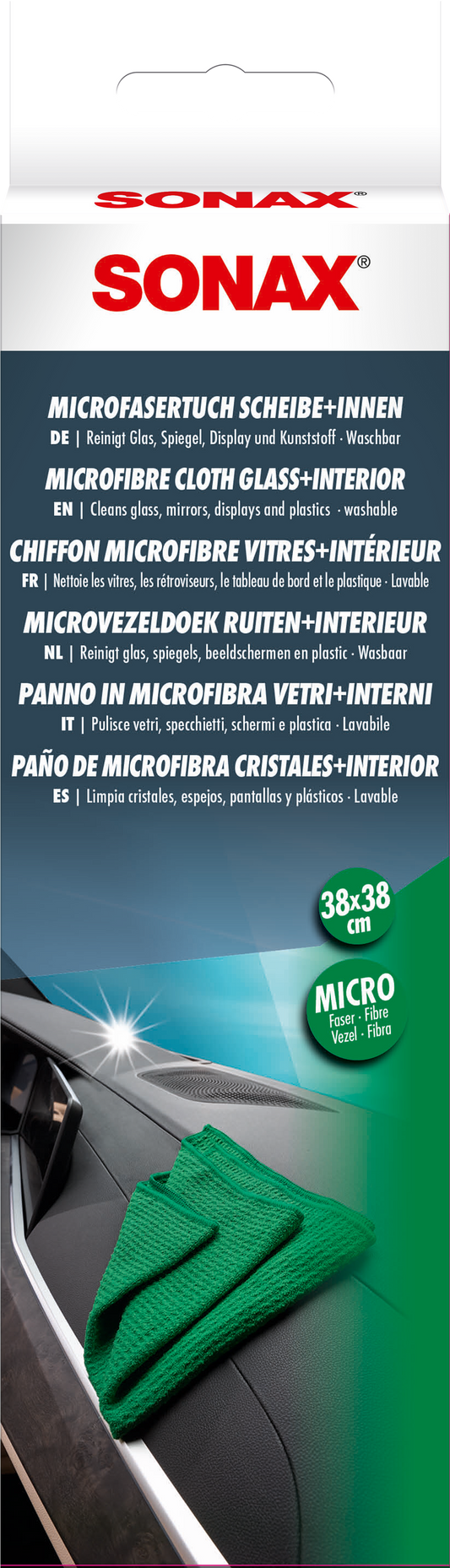 Chiffon en microfibre pour vitres et intérieur