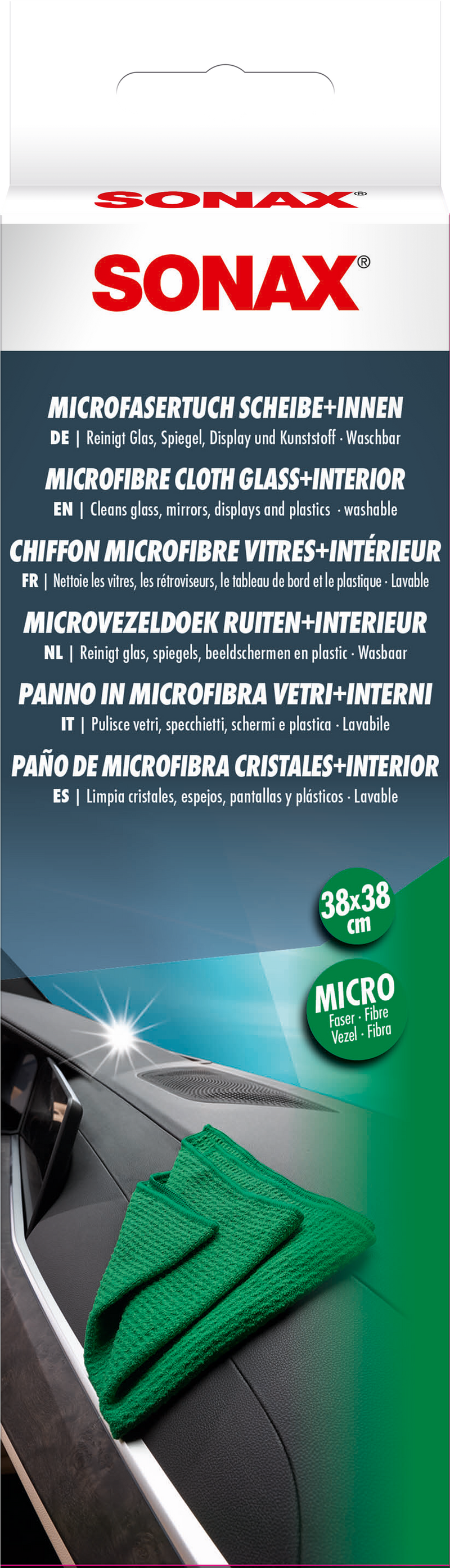 Chiffon en microfibre pour vitres et intérieur